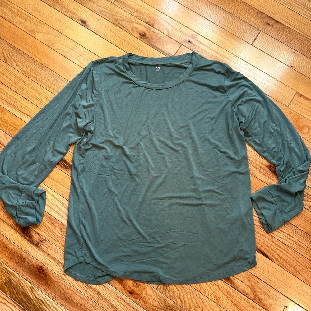 Kyte Living gorgeous green Bamboo long sleeved Shirt sz XXL